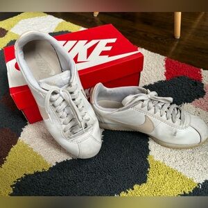 Women’s Nike Cortez white sneakers size 8
